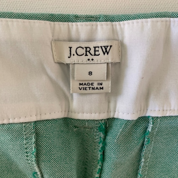 NWOT JCrew 9" Green Oxford Frankie Shorts - Sz 8 - Picture 3 of 7